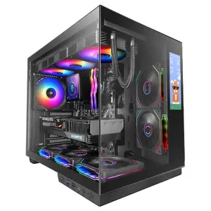 Корпус для ПК TACENS Mars Gaming MCMIRAGE Midi Tower с 7.2" IPS-дисплеем и закаленным стеклом, черный