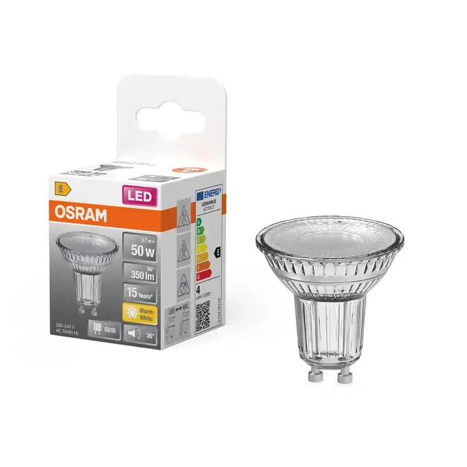 Ledvance LED GU10 3.7W Silti balta 2700K Photo 3