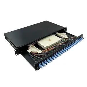 Патч-панель 1U LOGILINK F24LC2B — 24 порта LC (оптика), металл, чёрная, 480×44×243 мм, для рэка