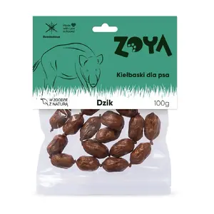 Лакомство для собак ZOYA Kabanos z dzika — кабанье тренинговое угощение, 200 г (7 шт.)