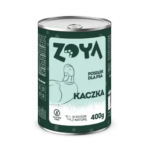 Влажный корм для собак ZOYA Kaczka 400 г (конс.) — полноценный корм для взрослых, вкус утки, 75% влаги, 10,5% белка, 7,5% жира