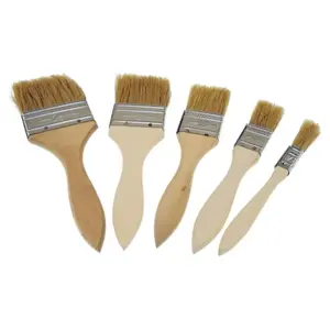 Brush set Beast flat 5 pcs — Beast flat brushes set of 5, flat bristle heads