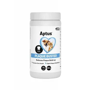 Oral care powder Aptus Plaque Buster 200 g — dental supplement for dogs and cats, powder, sugar-free, preservative-free
