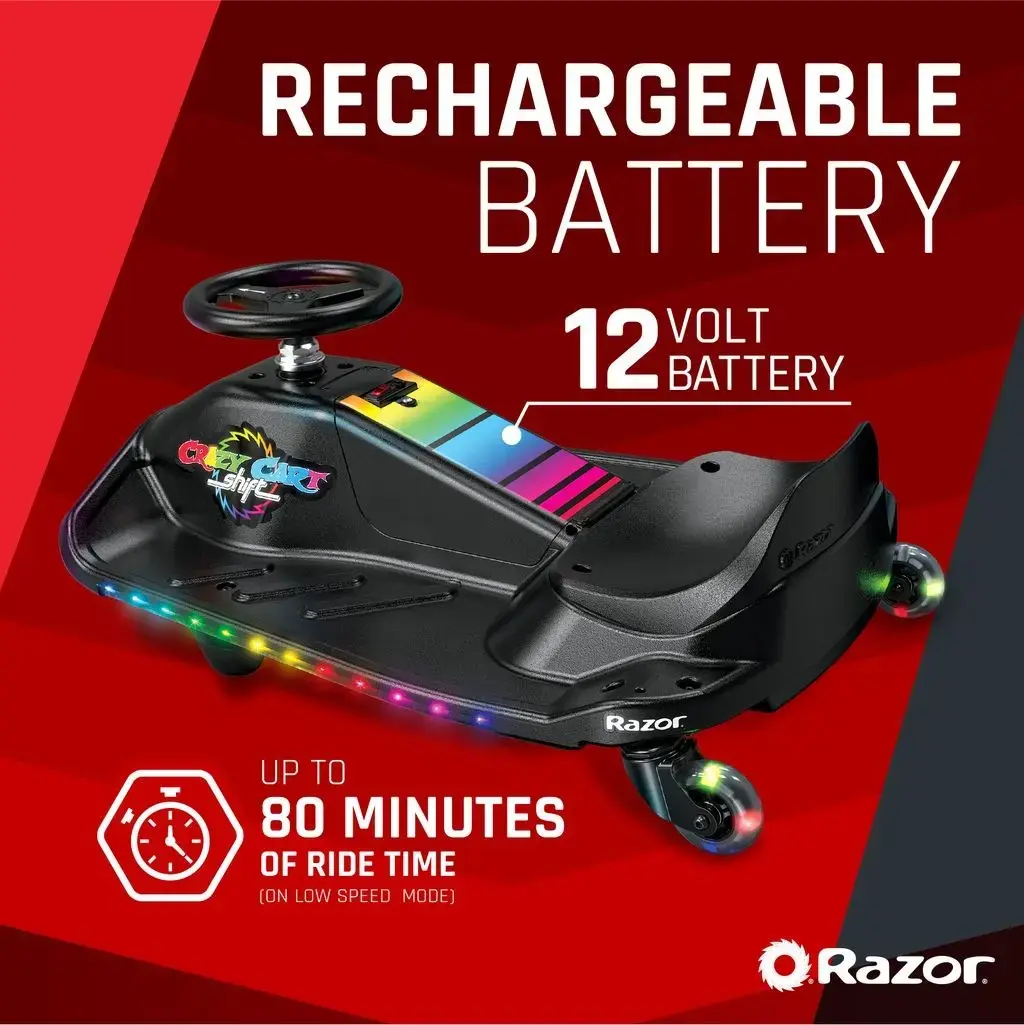 Elektriskais drift karts Razor CRAZY CART Shift Lightshow Photo 18