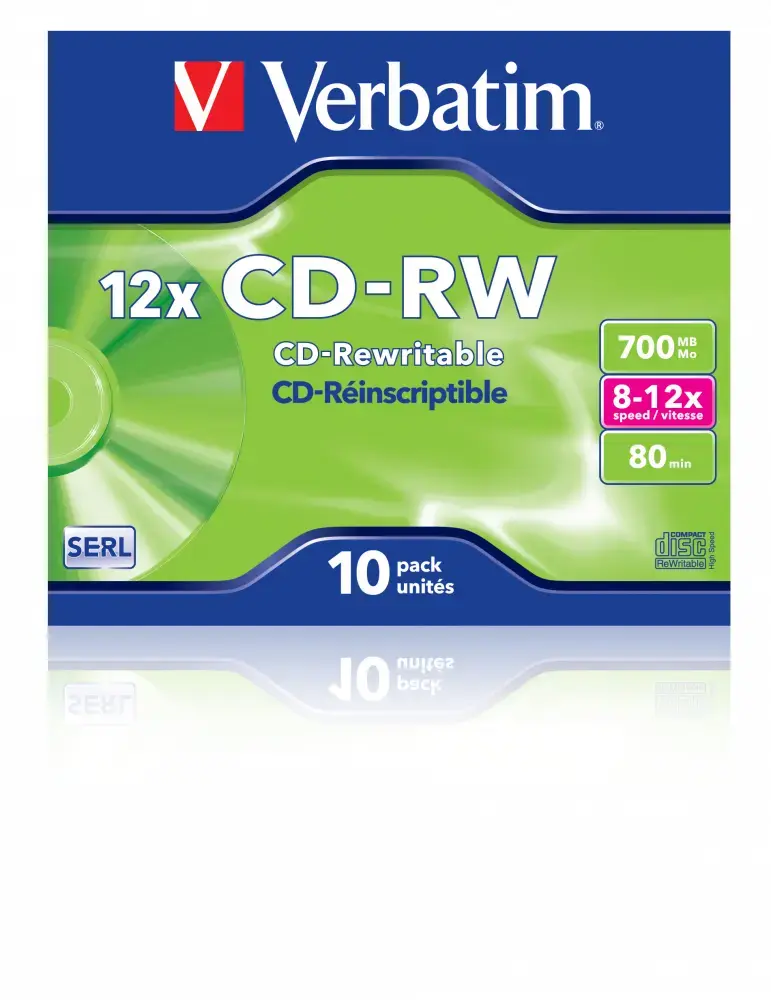 VERBATIM CD-RW 12x 700 MB — 10 gab. Photo 3