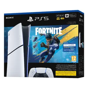 Spēļu konsole Sony PlayStation 5 Slim — 825 GB SSD, balta/melnā, komplektā kontrolieris un HDMI