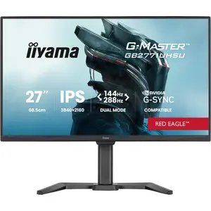 27" iiyama G-MASTER GB2771UHSU-B1 4K UHD LED monitors, 3840×2160, 16:9, 178°/178°, USB 3.2 hub, iebūvēti skaļruņi, augstuma regulēšana, VESA, melns