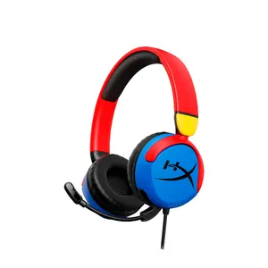 Vadu spēļu austiņas KINGSTON HyperX Cloud Mini – supraaurālās, 20–20000 Hz, kabelis 1,2 m, 130 g, daudzkrāsainas