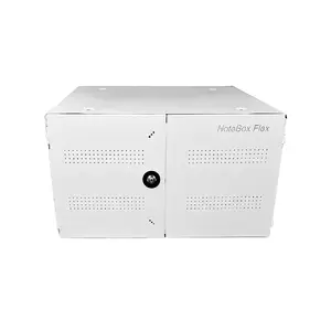 Pārnēsājams ierīču pārvaldības skapītis LEBA NoteBox 16 ar atslēgas slēdzi, USB‑C, 12 W uz ierīci, USB 2.0, sienas vai galda uzstādīšana, balts