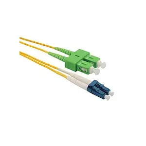 Optical patch cable SOLARIX 9/125 µm OS1 LC UPC to SC APC duplex 1 m