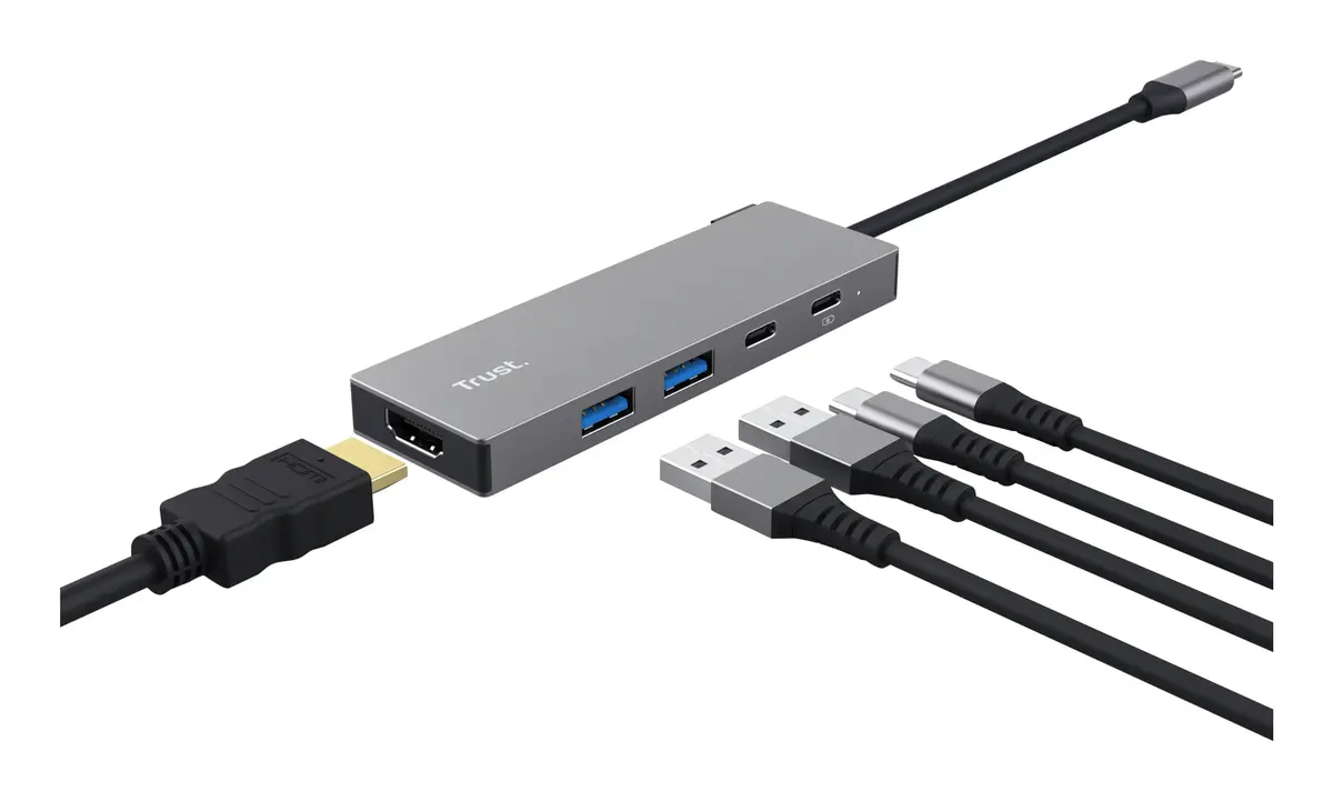 TRUST 26062 USB Type-C hubs ar HDMI un 5 portiem Photo 2
