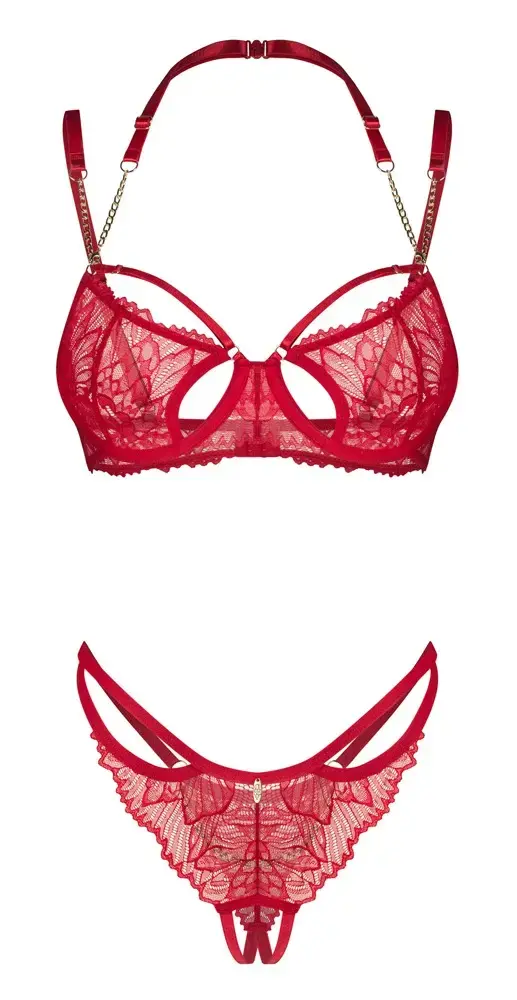 Obsessive Matildea OBS Set красный комплект S/M Photo 4