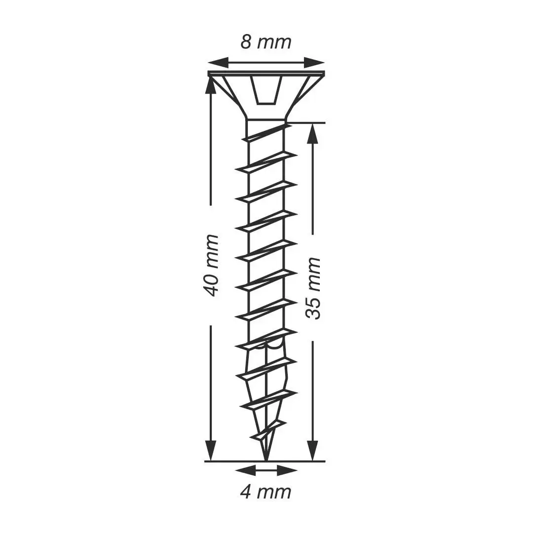 SPAX stainless steel screw 4 x 40 mm, 200 pcs Photo 4