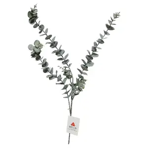 Artificial Eucalyptus Branch 54 cm by ArtFlow — faux eucalyptus stem for indoor decoration