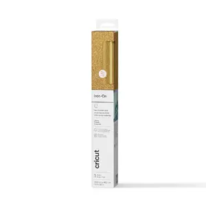 Heat transfer vinyl roll Cricut Glitter Iron-On, gold, 305 mm × 483 mm
