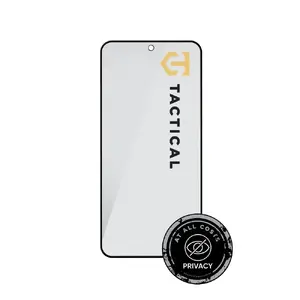 Tactical Glass Shield Privacy Stealth 5D priekš Samsung Galaxy A55 5G — rūdīts privātuma aizsargstikls, melns