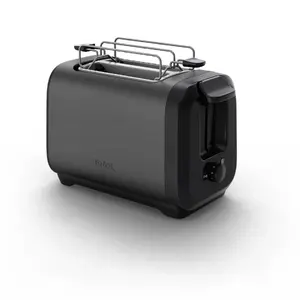 Toaster Tefal Subito TT5S18E0 — 2-slice, 1300 W, black and stainless steel, compact dimensions