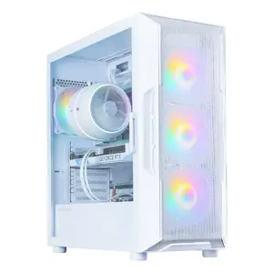 Computer case Zalman I3 NEO V2 WHITE Midi Tower, ATX/Mini-ITX, tempered glass, 3x120mm front fans, USB 3.2 Gen1