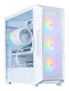 Zalman I3 NEO V2 Midi Tower White ATX PC Case with 3x 120 mm Front Fans and USB Type-C Port