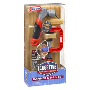 Toy construction hammer and nail set, little tikes Creative Construction (play tool set)