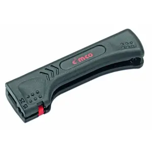 Стриппер для кабеля Cimco 120009 — зачистка 4 мм–15 мм, пластиковая рукоятка, чёрно‑красный