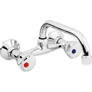 Настенный смеситель для умывальника Hydroland Standard хром, однорычажный, для раковины