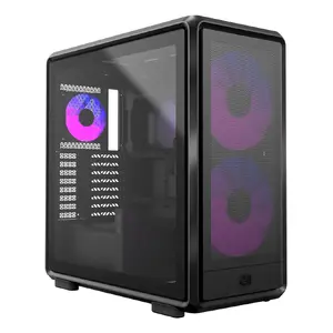 PC Midi Tower Cooler Master MasterFrame 600 Mesh — Black, supports ATX/EATX, 2x200mm front fans, front/side fan support, 2x3.5" + 3x2.5" bays