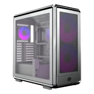 PC Midi Tower Cooler Master MasterFrame 600 Mesh Silver — supports ATX/EATX, front 2×200mm, 2.5"/3.5" drives