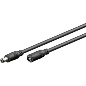 Power cable GOOBAY 76673, 5 m, 5.5 x 2.5 mm to 5.5 x 2.5 mm, black