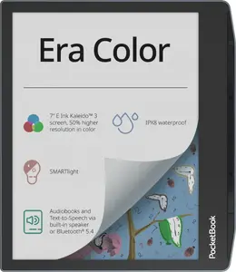E‑lasītājs PocketBook Era Color 7" E Ink Kaleido 1264×1680 32 GB Wi‑Fi USB‑C 3.5 mm (melns/ gaiši zils)