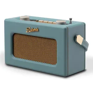 Portable radio Roberts Radio Revival Uno BT — DAB/DAB+/FM, USB-C, 3.5 mm, built-in battery, 1 kg, blue (Duck egg)