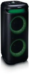 Portable speaker Lenco PA-210BK — black, battery-powered, compact PA unit