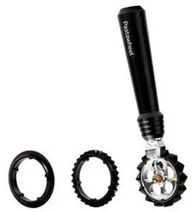 Pasta cutter Marcato PW-NER black — manual attachment for Marcato machines, compact metal body