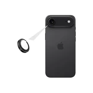 Camera glass for Apple iPhone 17 Air — FIXED replacement lens cover, black, direct-fit
