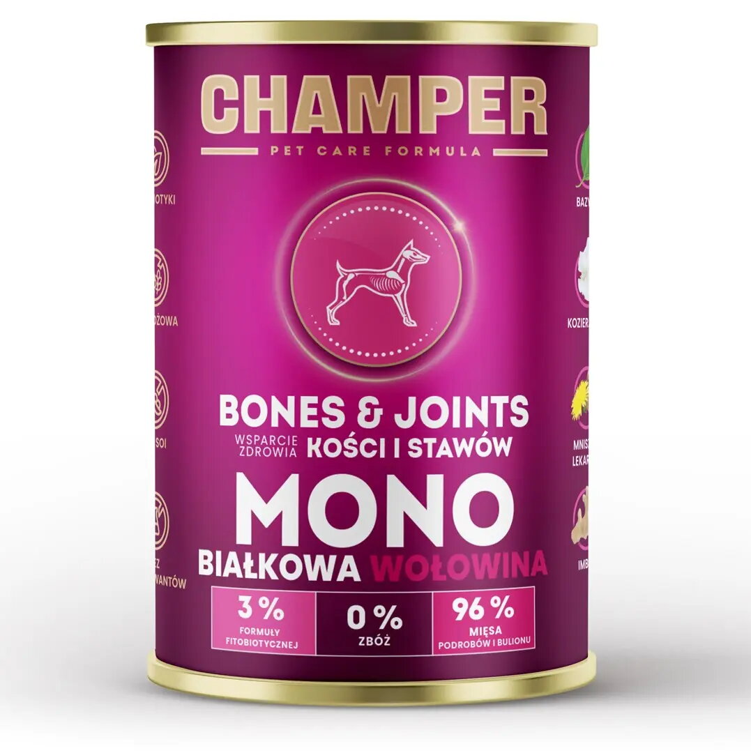 Mitrināta barība suņiem CHAMPER BONES&JOINTS Monoprotein