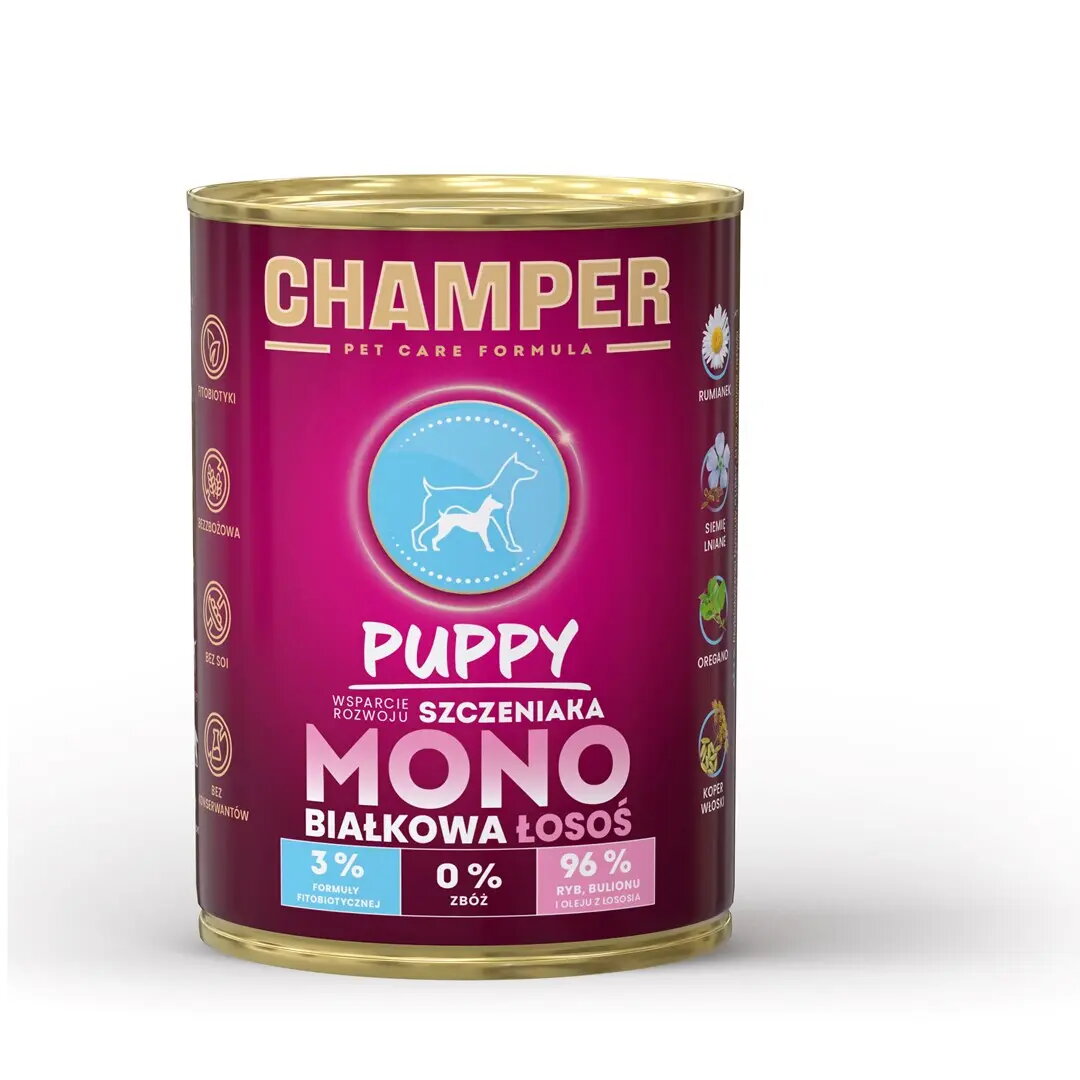 Mitrā barība kucēniem CHAMPER Puppy Salmon