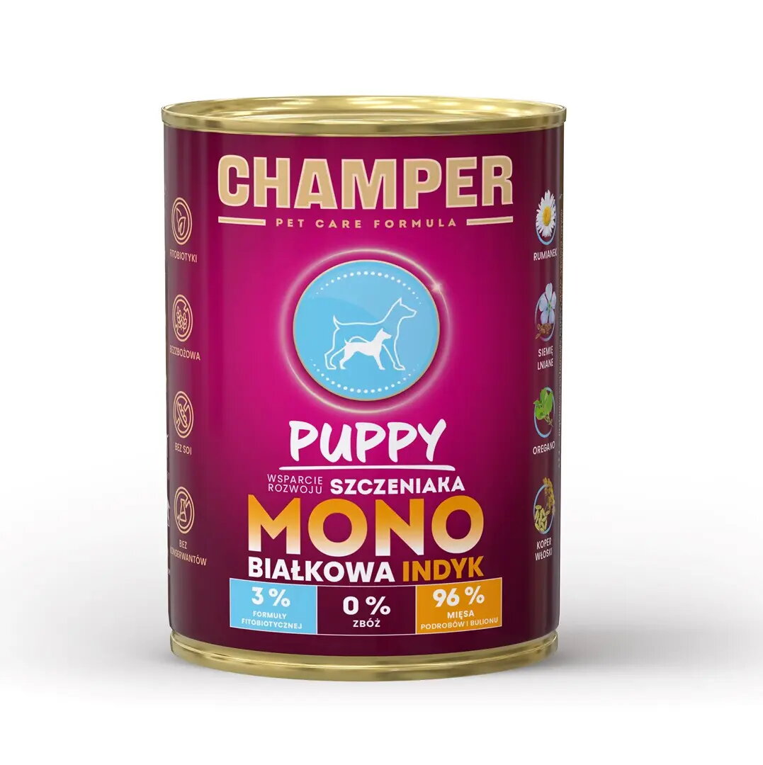 Mitrināts barības produkts kucēniem CHAMPER Puppy