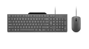 Wired keyboard and mouse set Lenovo 310 (US English) — full-size keyboard, 1.8 m cable, 2000 DPI optical ambidextrous mouse