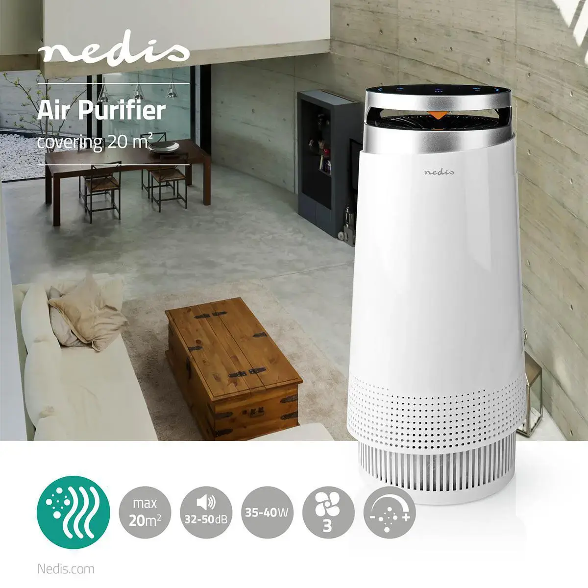Очиститель воздуха Nedis AIPU100CWT Photo 8