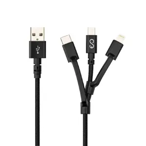 USB A to USB C / Micro-USB B / Lightning 3-in-1 cable 1.2 m Epico