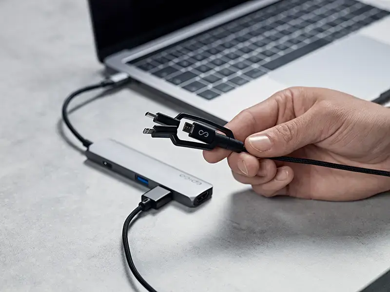Epico кабель USB A — USB C/Micro-USB/Lightning 1.2 м Photo 4
