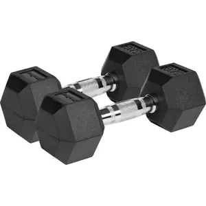 Регулируемый набор гантелей Rebel Active RBA-2325 с резиновым покрытием — 2 x 6 кг