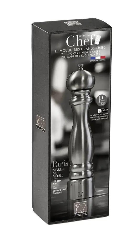 PEUGEOT Paris Chef nerūsējošā tērauda piparu dzirnaviņas 220 mm Photo 2
