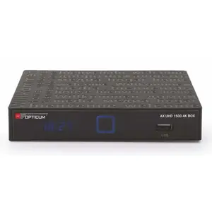 Satellite Receiver Opticum AX UHD 1500K Full HD, DVB‑S/DVB‑S2, H.265/HEVC, 8 GB Flash, 1 GB DDR3, DiSEqC 1.0/1.1/1.2, Black