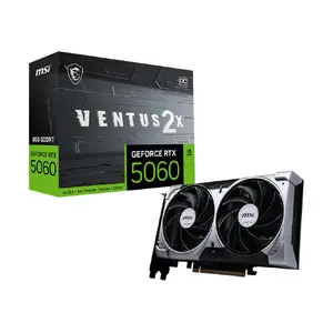 Видеокарта MSI GeForce RTX 5060 VENTUS 2X OC — 8 ГБ GDDR7, 128‑бит, PCIe 5.0, 2 вентилятора