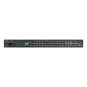Managed L2/L3 switch Lancom Systems LANCOM IGS-3128XF — rack 1U, console RJ-45, MAC table 32,000, AC/DC power