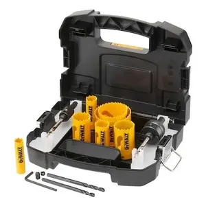 Hole saw set DeWalt DT90354-QZ, for drill, 7 hole saws + 2 adapters, for metal/plastic/wood, 13 pcs