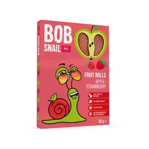 Pastry rolls Bob Snail BOB SNAIL Apple and Strawberry 60 g pack