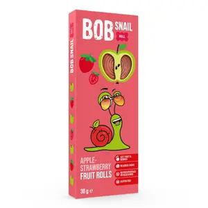 Pastry rolls Bob Snail Apple & Strawberry 30g – filled bakery item