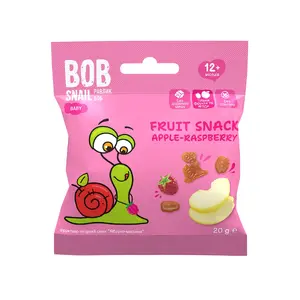Snack BOB SNAIL apple & raspberry, 20 g pouch